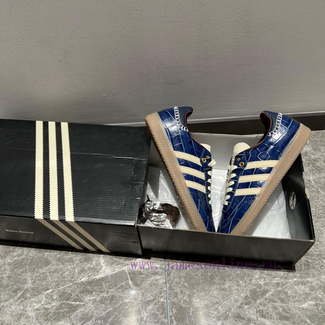 Wales Bonner x adidas originals Samba "Collegiate Navy Night Red" navy blue with crocodile e4nvsf0s1 - Image 6