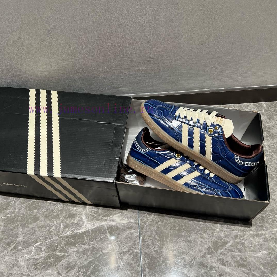 Wales Bonner x adidas originals Samba "Collegiate Navy Night Red" navy blue with crocodile e4nvsf0s1 - Image 7