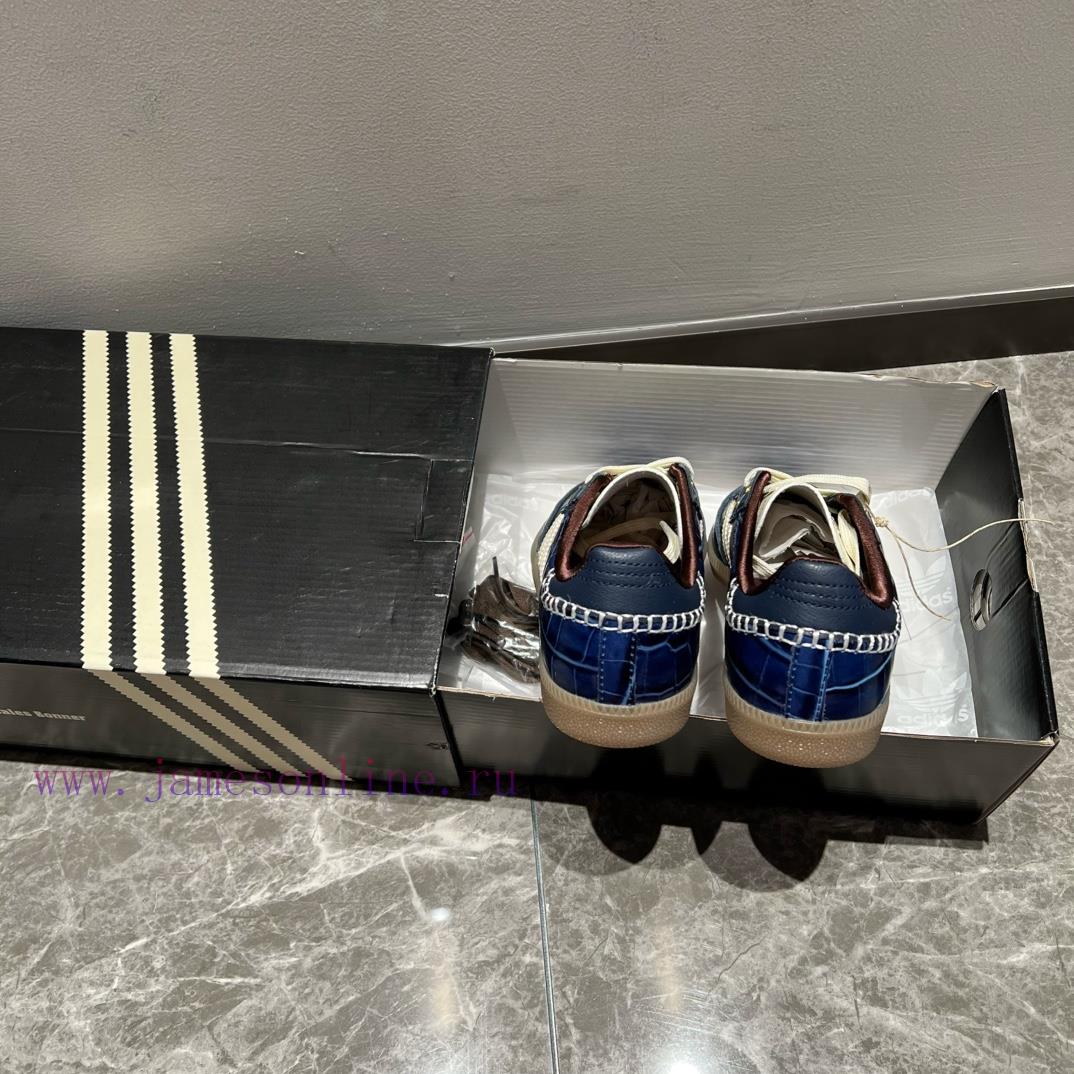 Wales Bonner x adidas originals Samba "Collegiate Navy Night Red" navy blue with crocodile e4nvsf0s1 - Image 9