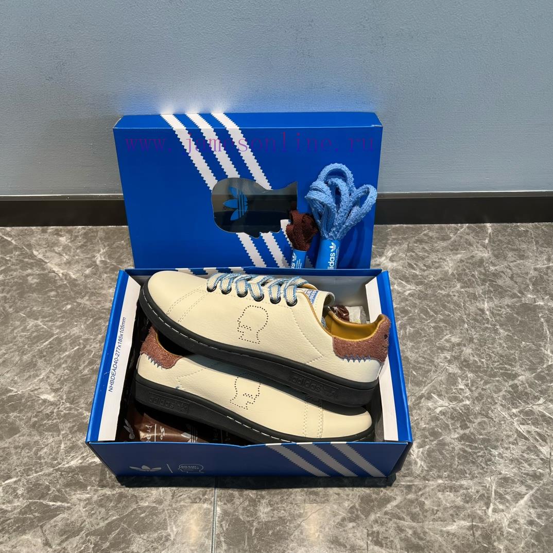Top Brain Dead x adidas Origins STAN SMITH Brain Death Brown ️ This shoe features a popular riw4yi0u - Image 7