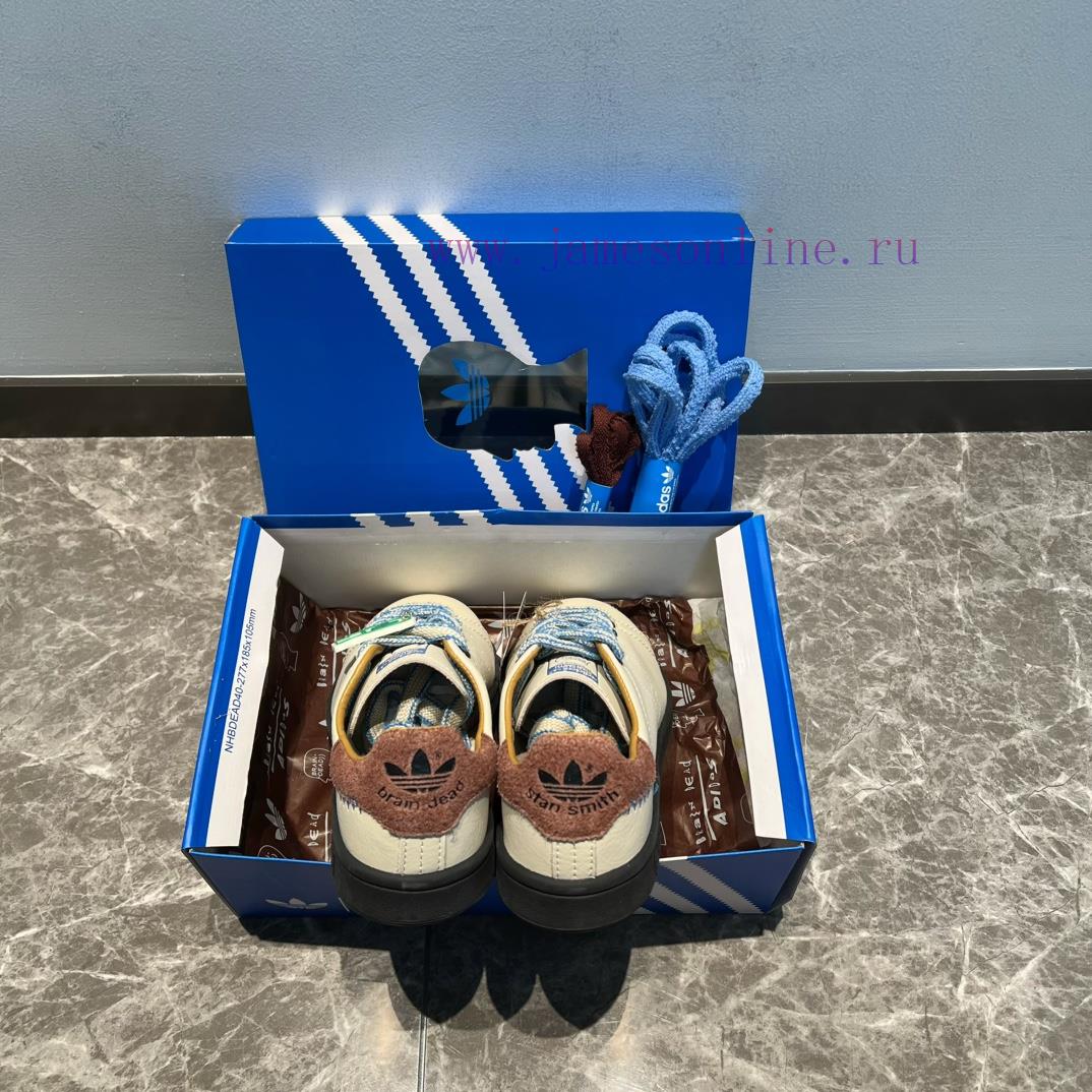 Top Brain Dead x adidas Origins STAN SMITH Brain Death Brown ️ This shoe features a popular riw4yi0u - Image 9