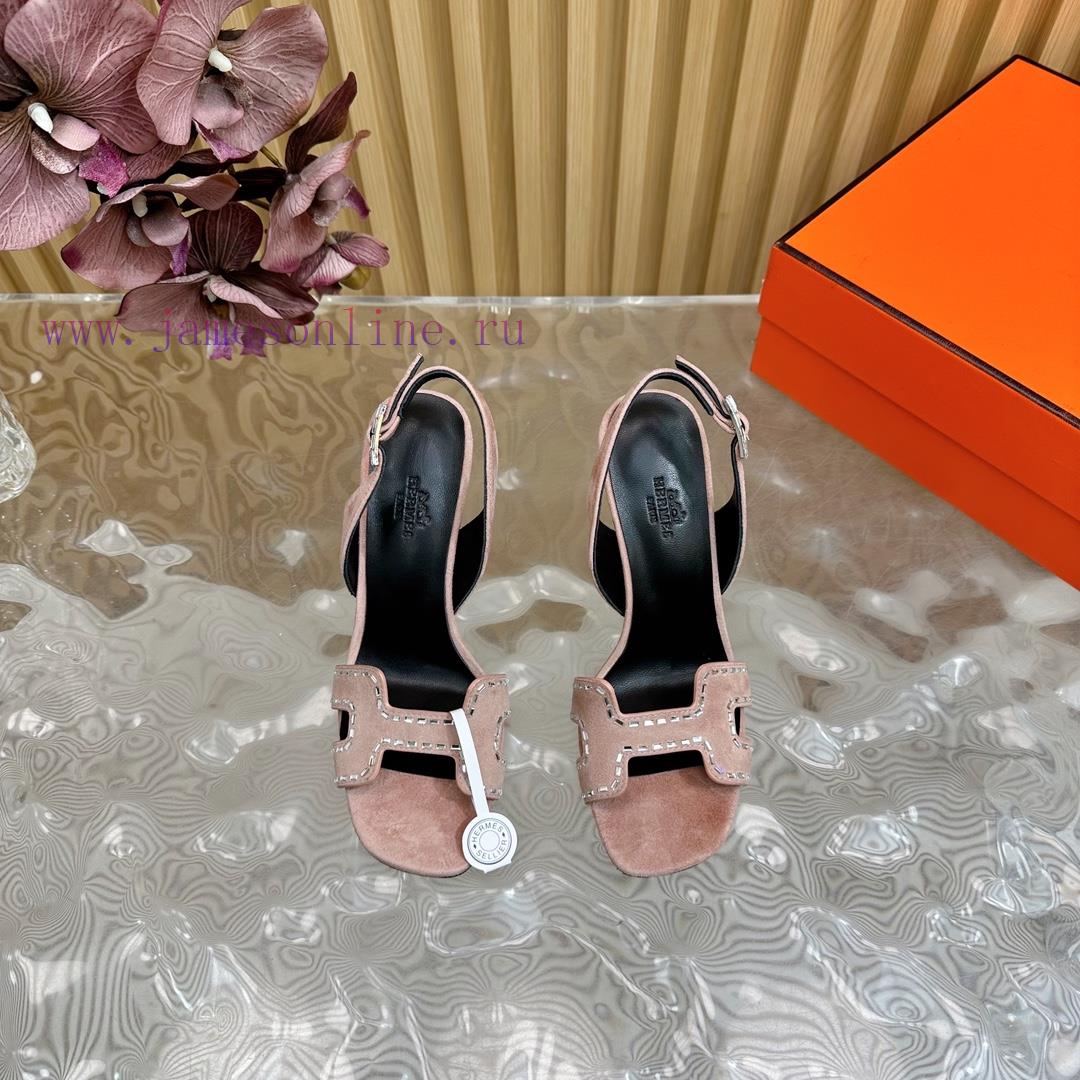 2024 New Collection: Herm è s/Herm è s Classic High Heel Hot Diamond Sandals with a retro de6rl1es01 - Image 5