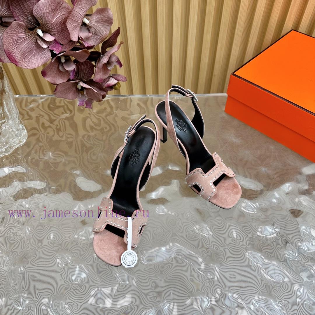 2024 New Collection: Herm è s/Herm è s Classic High Heel Hot Diamond Sandals with a retro de6rl1es01 - Image 7