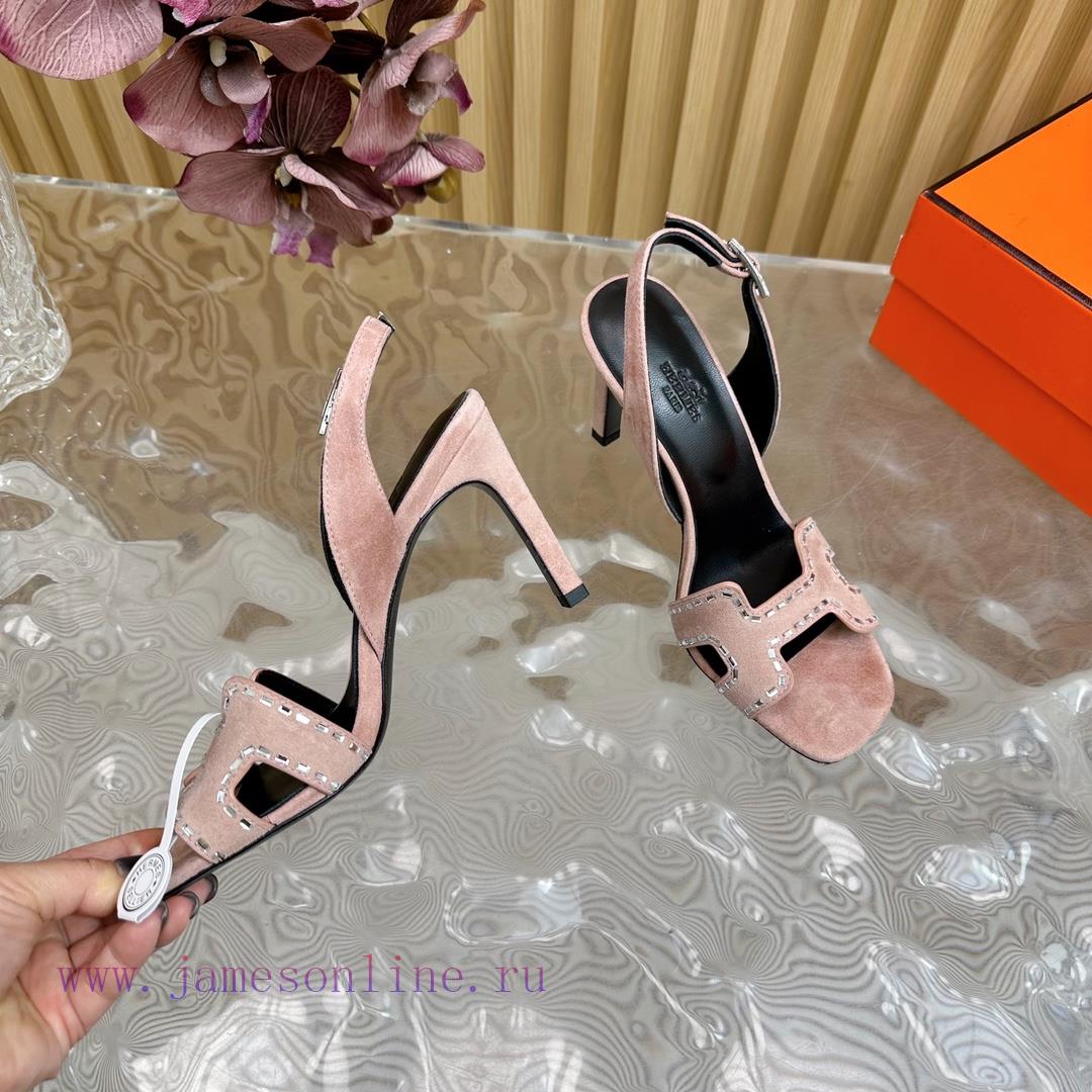 2024 New Collection: Herm è s/Herm è s Classic High Heel Hot Diamond Sandals with a retro de6rl1es01 - Image 8