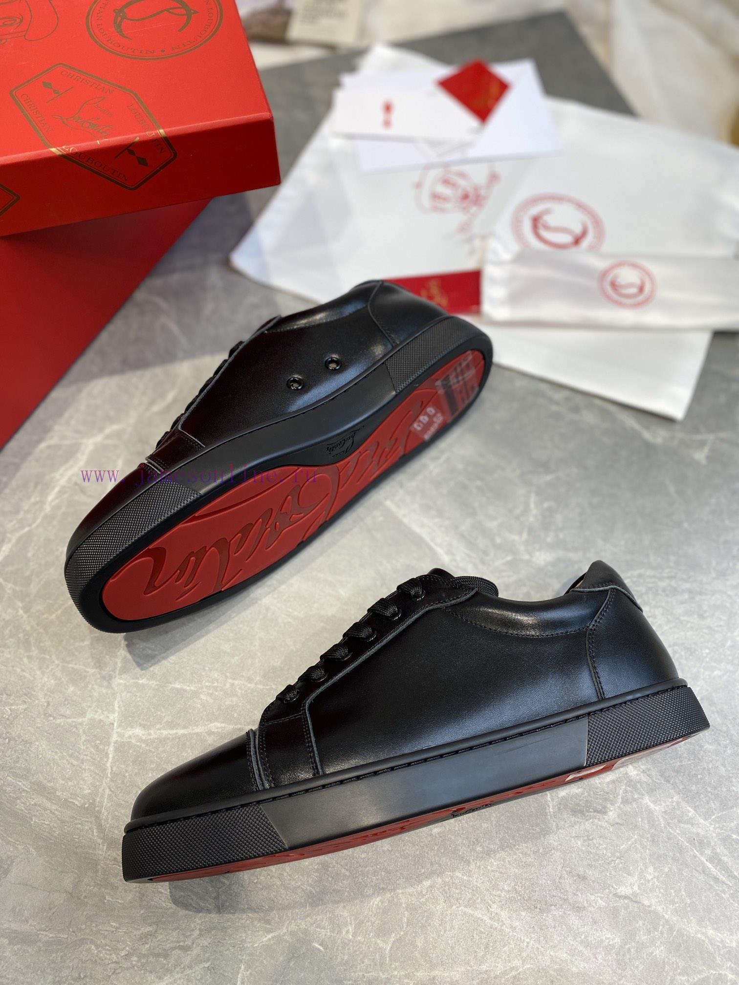 ╔ Low cut black cowhide glossy version ╗️Top level customized version𝑪𝒉𝒓𝒊𝒔𝒕𝒊𝒂𝒏 𝑳𝒐𝒖𝒃𝒐𝒖𝒕𝒊𝒏Whetvd45feam - Image 4