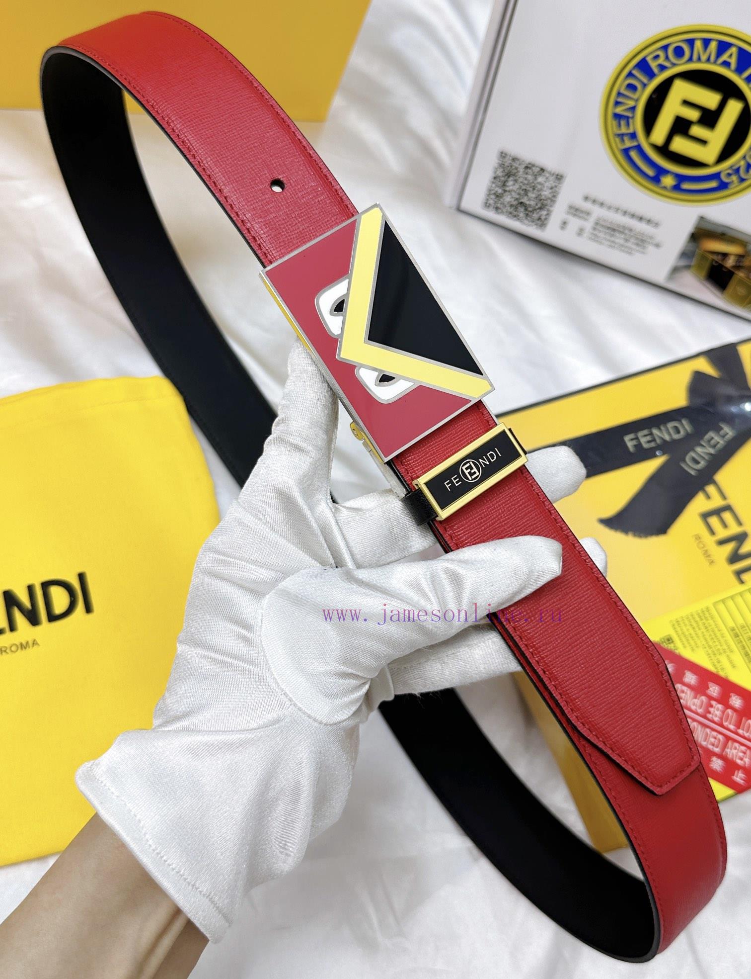 Belt FENDI Fendi ReproductionThe waistband is made of 100% imported top layer cowhide, ensur uxamg479 - Image 5