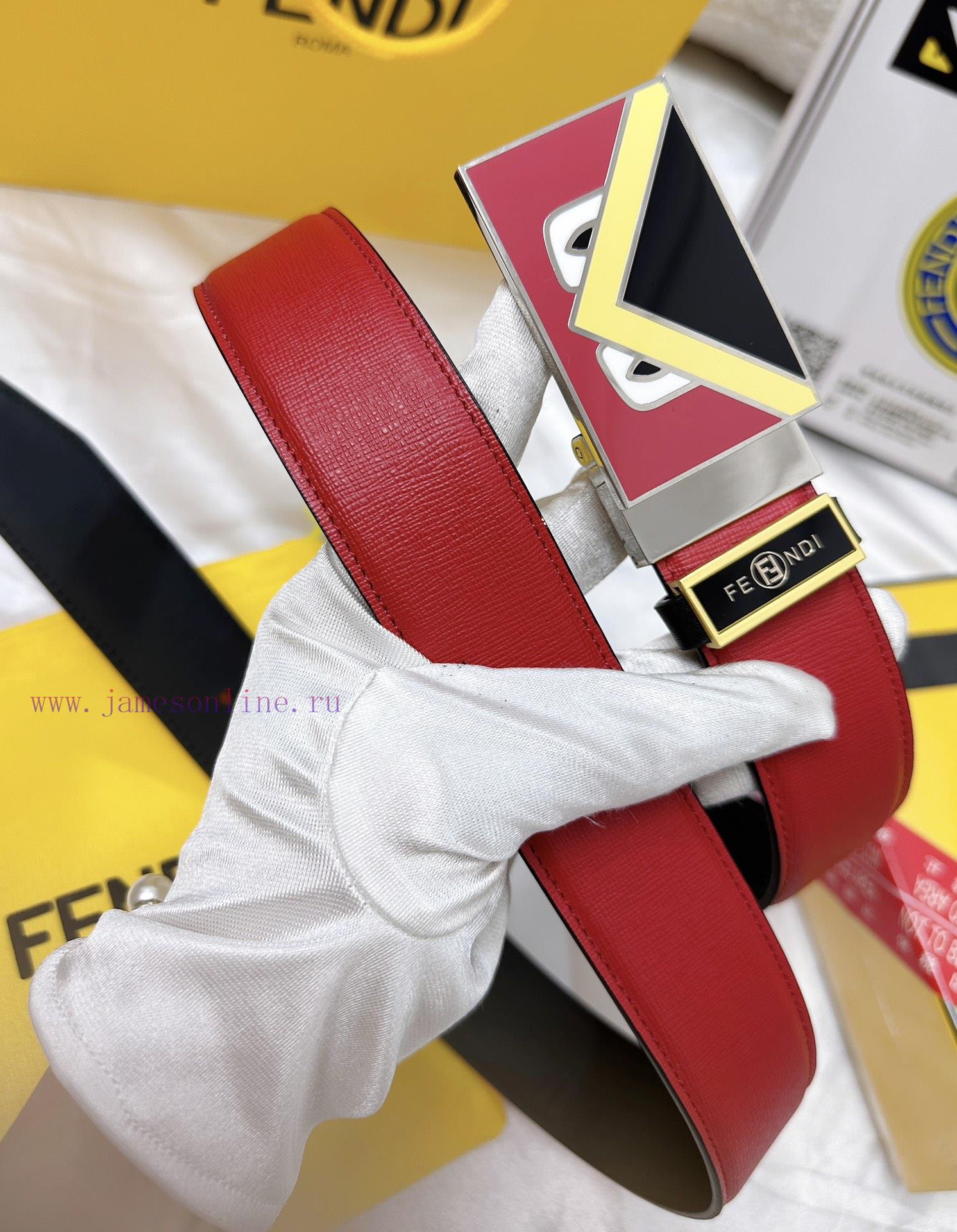 Belt FENDI Fendi ReproductionThe waistband is made of 100% imported top layer cowhide, ensur uxamg479 - Image 9