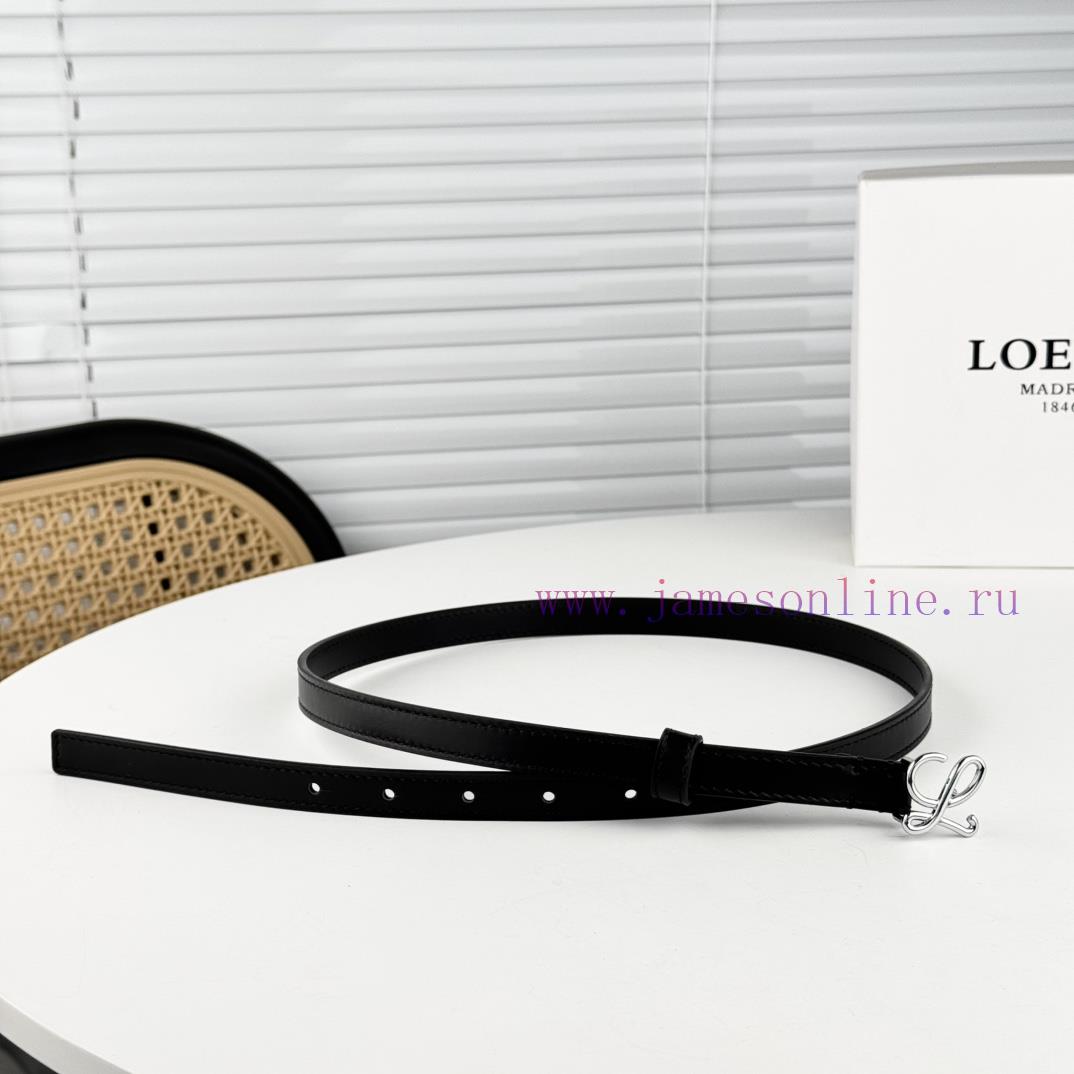 Loewe W2024Ss autumn and winter new smooth calf leather belt with L letter combination needl jhqz6r5k - Image 3