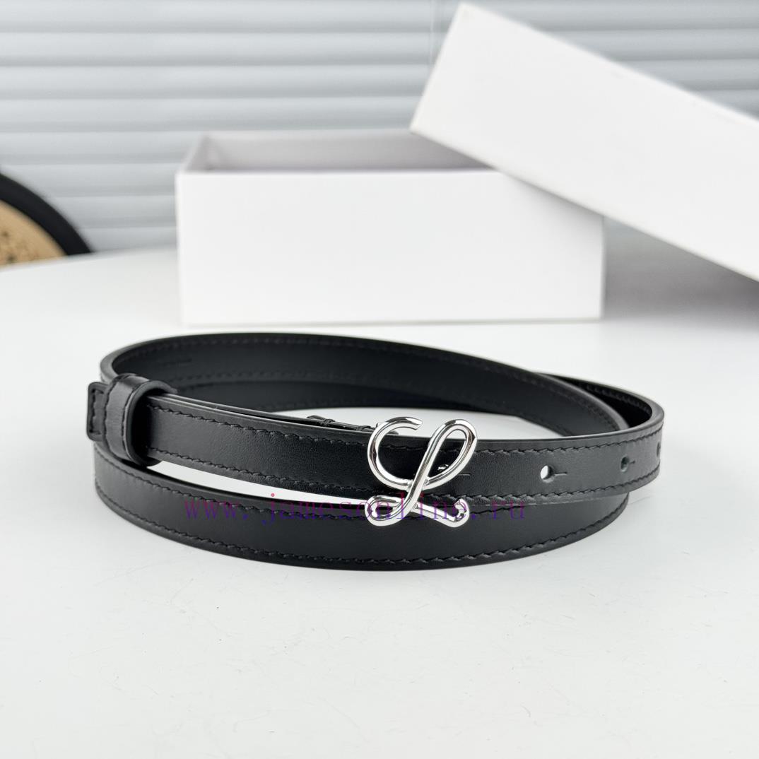 Loewe W2024Ss autumn and winter new smooth calf leather belt with L letter combination needl jhqz6r5k - Image 4