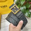 FENDI style with width of 4.0CM, double ring front and back waist belt, FF nail buckle, gray vdg6p0dc