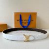 The 3.0-wide LV Flowergram double-sided belt is made of Monogram canvas and Monogram embosse wpheaker