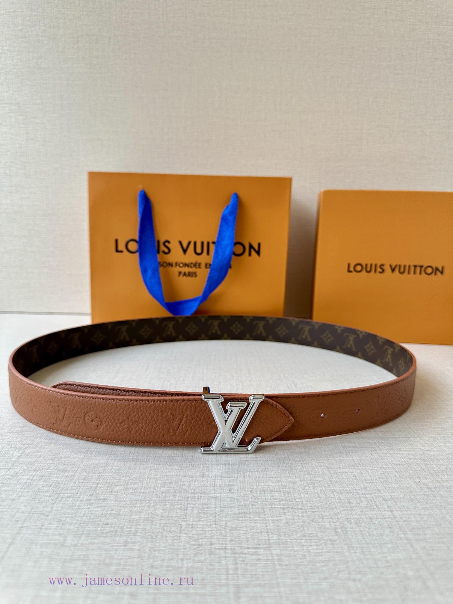 The 3.0-wide LV Flowergram double-sided belt is made of Monogram canvas and Monogram embosse 3cucl8lx - Image 2