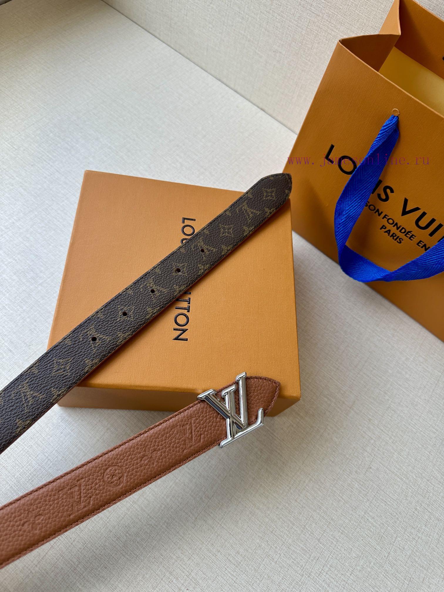 The 3.0-wide LV Flowergram double-sided belt is made of Monogram canvas and Monogram embosse 3cucl8lx - Image 5