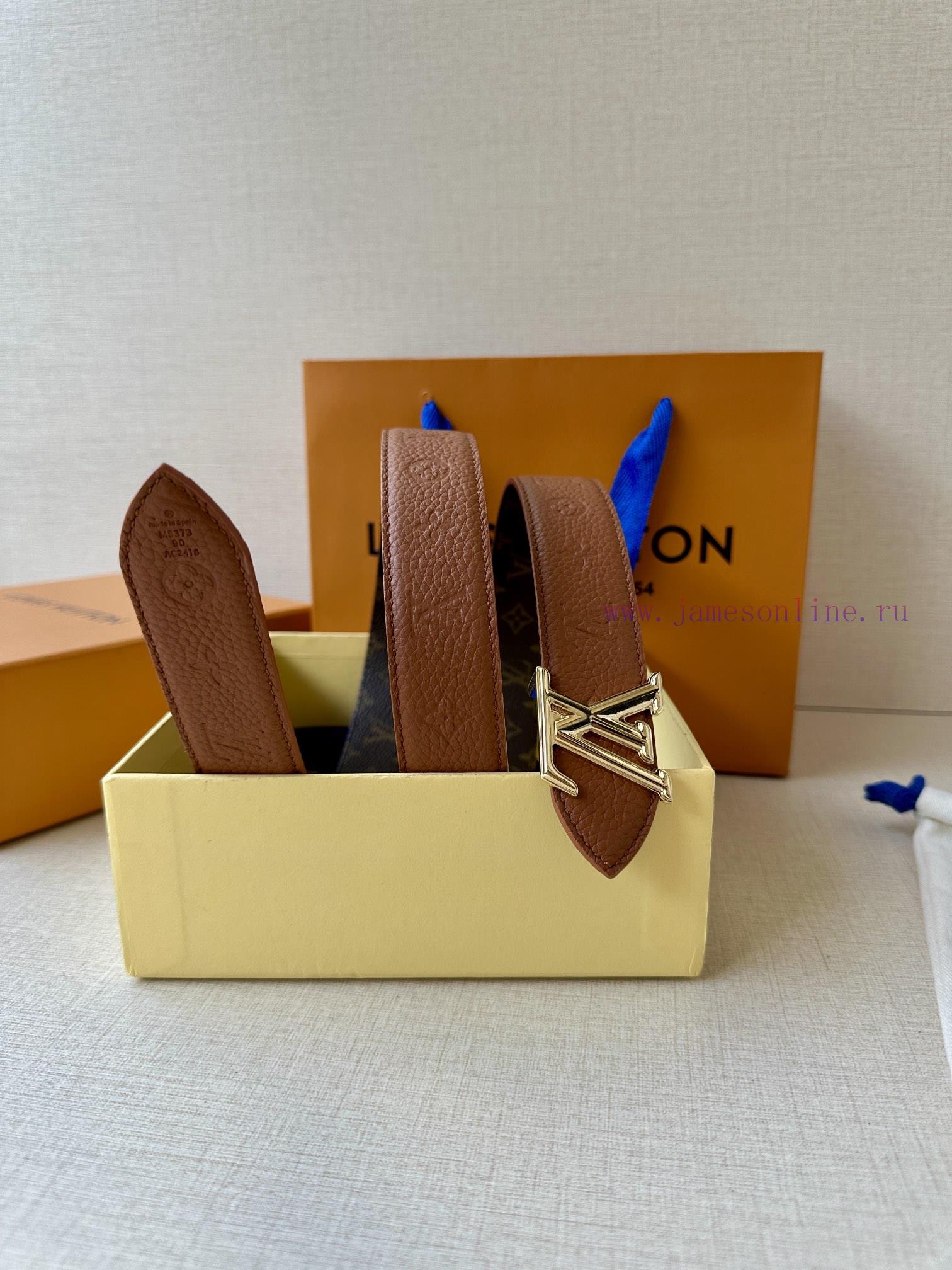The 3.0-wide LV Flowergram double-sided belt is made of Monogram canvas and Monogram embosse 3cucl8lx - Image 7