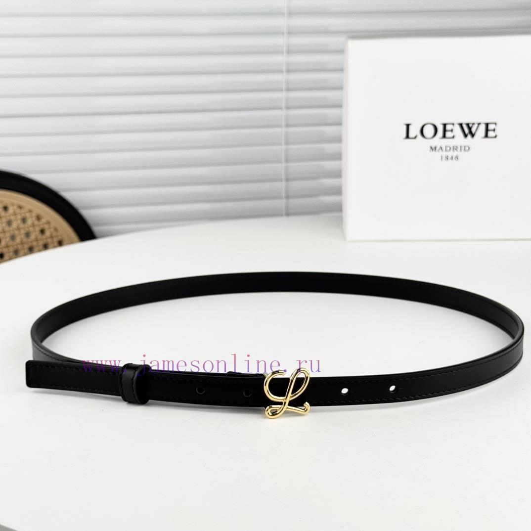 Loewe W2024Ss autumn and winter new smooth calf leather belt with L letter combination needl 1jj0gbuc
