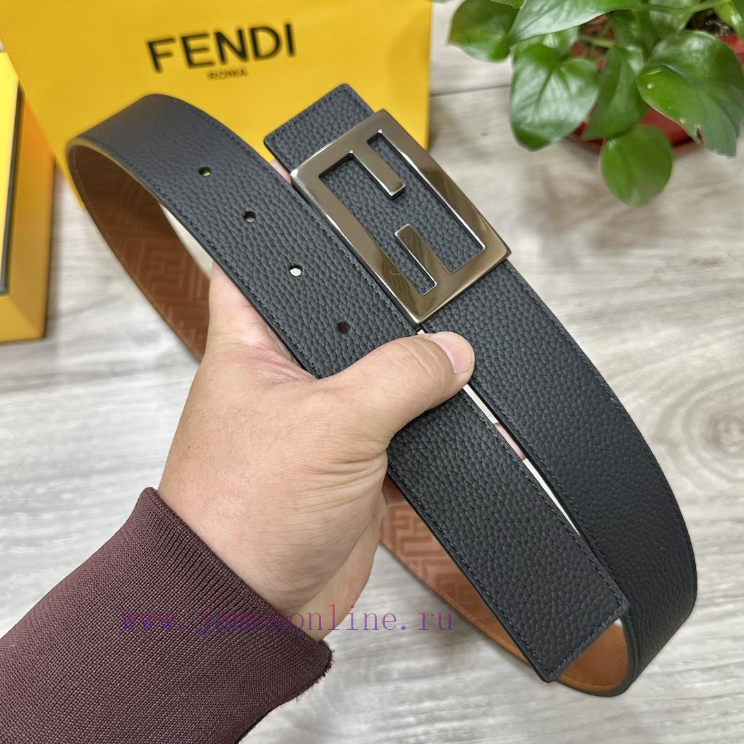 FENDL 38mm wide double-sided original calf leather with a single ruthenium palladium plated h3nsmems - Image 3