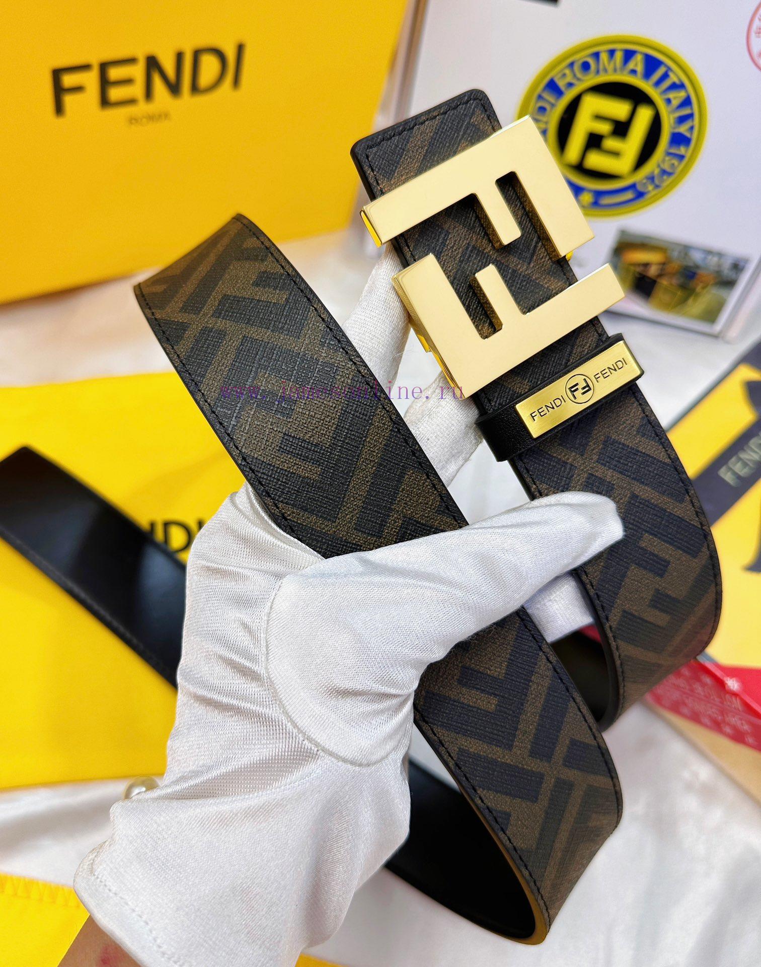Belt FENDI Fendi ReproductionBelt made of 100% imported top layer cowhide, ensuring genuine cr1cx0gw - Image 4