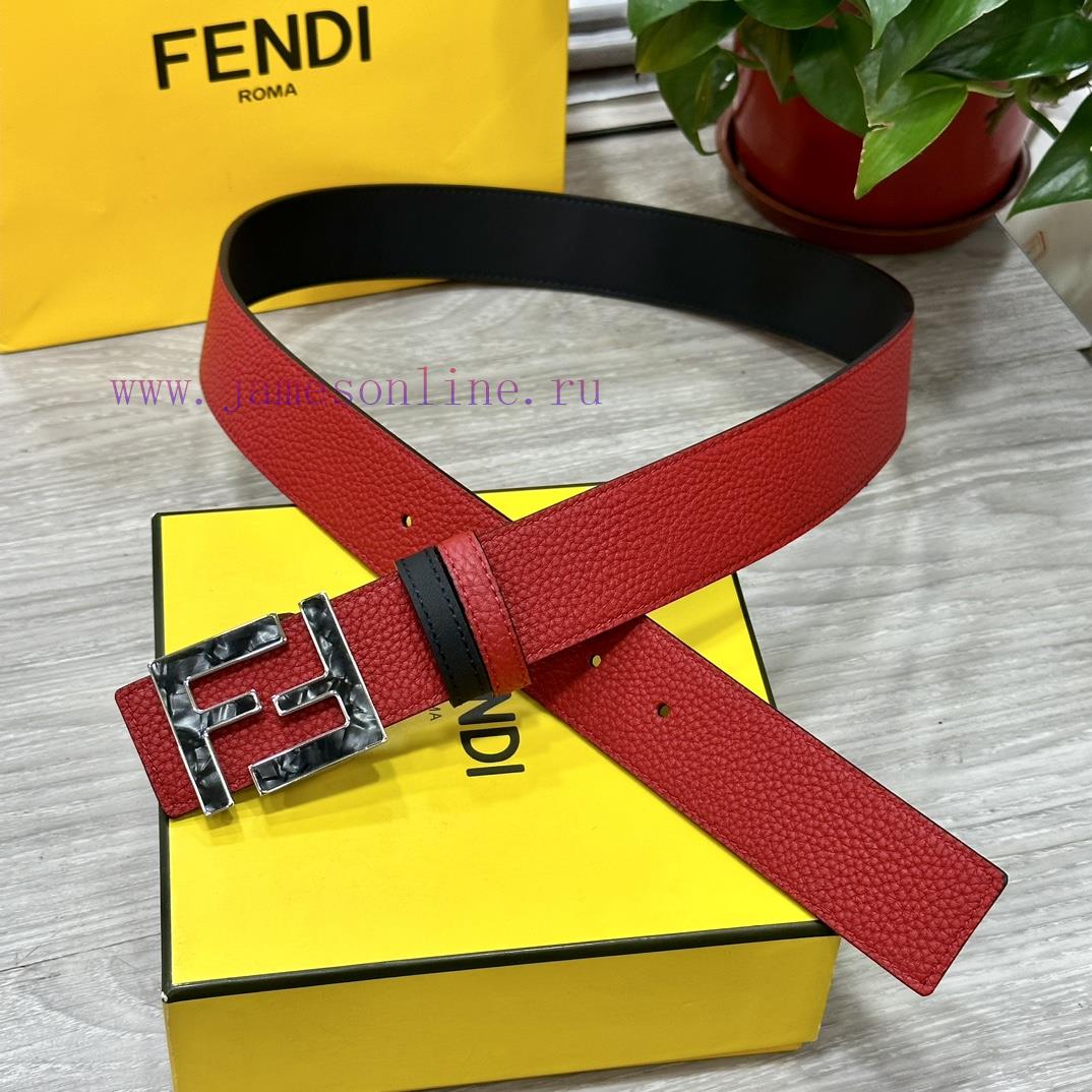 FENDL 40MM wide double-sided original calf leather with a single ruthenium palladium plated 6f18y3tn - Image 2