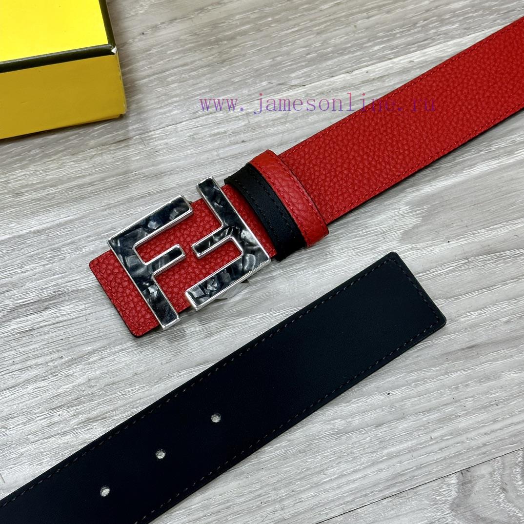 FENDL 40MM wide double-sided original calf leather with a single ruthenium palladium plated 6f18y3tn - Image 4