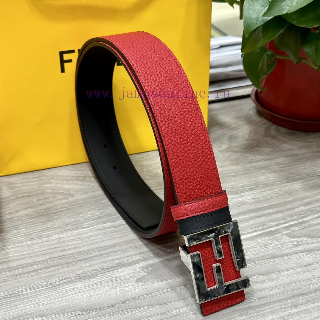 FENDL 40MM wide double-sided original calf leather with a single ruthenium palladium plated 6f18y3tn - Image 5