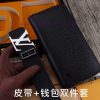 LV. Louis Vuitton Double Piece SetWooden box, belt+wallet, two-piece setGrade: Imported 100% kllsv1gs