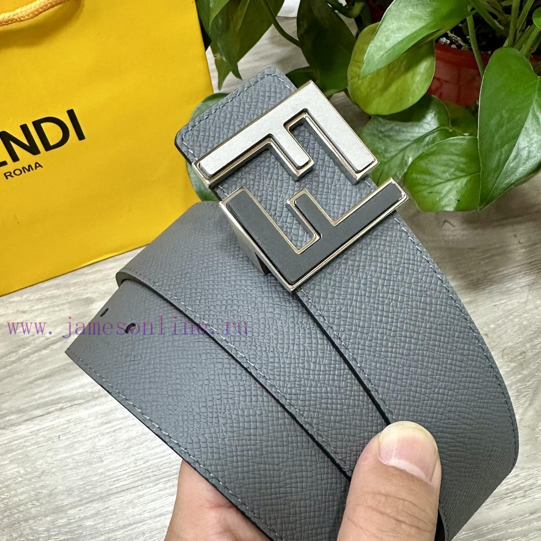 FENDL 40MM wide double-sided original calf leather with a single ruthenium palladium plated x04pkjau