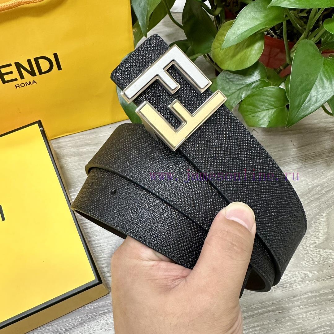 FENDL 40MM wide double-sided original calf leather with a single ruthenium palladium plated 9nkktve6 - Image 2