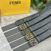 FENDI FendiFull set of the same width 4.0CM double ring front and back waist belt FF nail bu erwpijeg