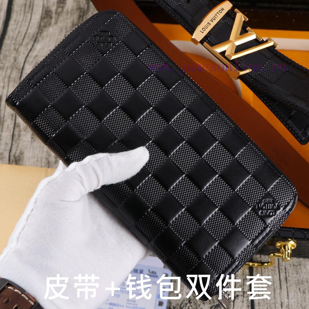 LV. Yilu Weideng Double Piece SetWooden box, belt+wallet, two-piece setGrade: Imported 100% ywq2400n - Image 7