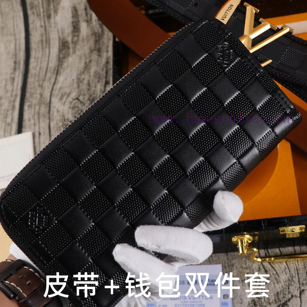LV. Yilu Weideng Double Piece SetWooden box, belt+wallet, two-piece setGrade: Imported 100% ywq2400n - Image 8