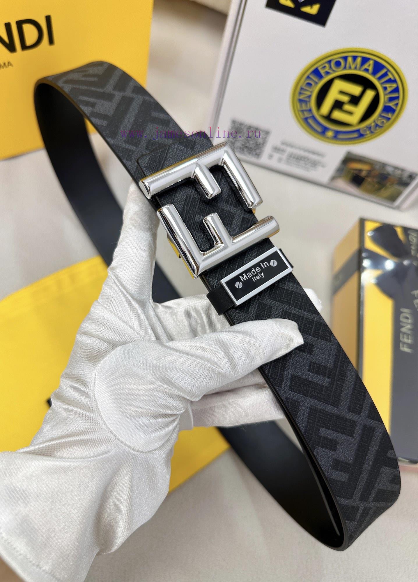 Belt FENDI Fendi ReproductionThe waistband is made of 100% cowhide, ensuring genuine leather vquttumj - Image 4