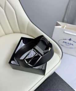 Prada double-sided original imported top layer cowhide, double-sided use, vacuum electroplat lk68sxx2