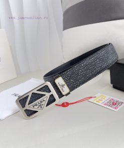 Prada PRADA ️ Belt and beltBuckle, classic pure steel material buckle, top layer cowhide, ph jzdqjve2