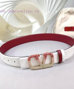 4.0cm Valentino new belt, double-sided top layer cowhide material, length 75.80.85.90.95.100 evyo0jnn