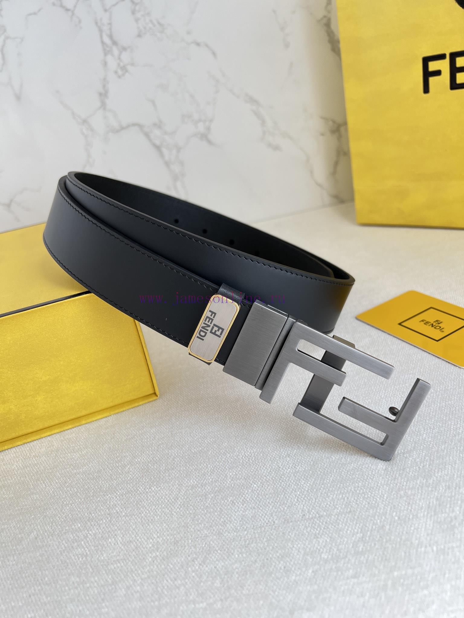 Fendi FENDI ️ Belt and beltBuckle, original classic pure copper boutique rotating buckle, ph tegk56ab - Image 2