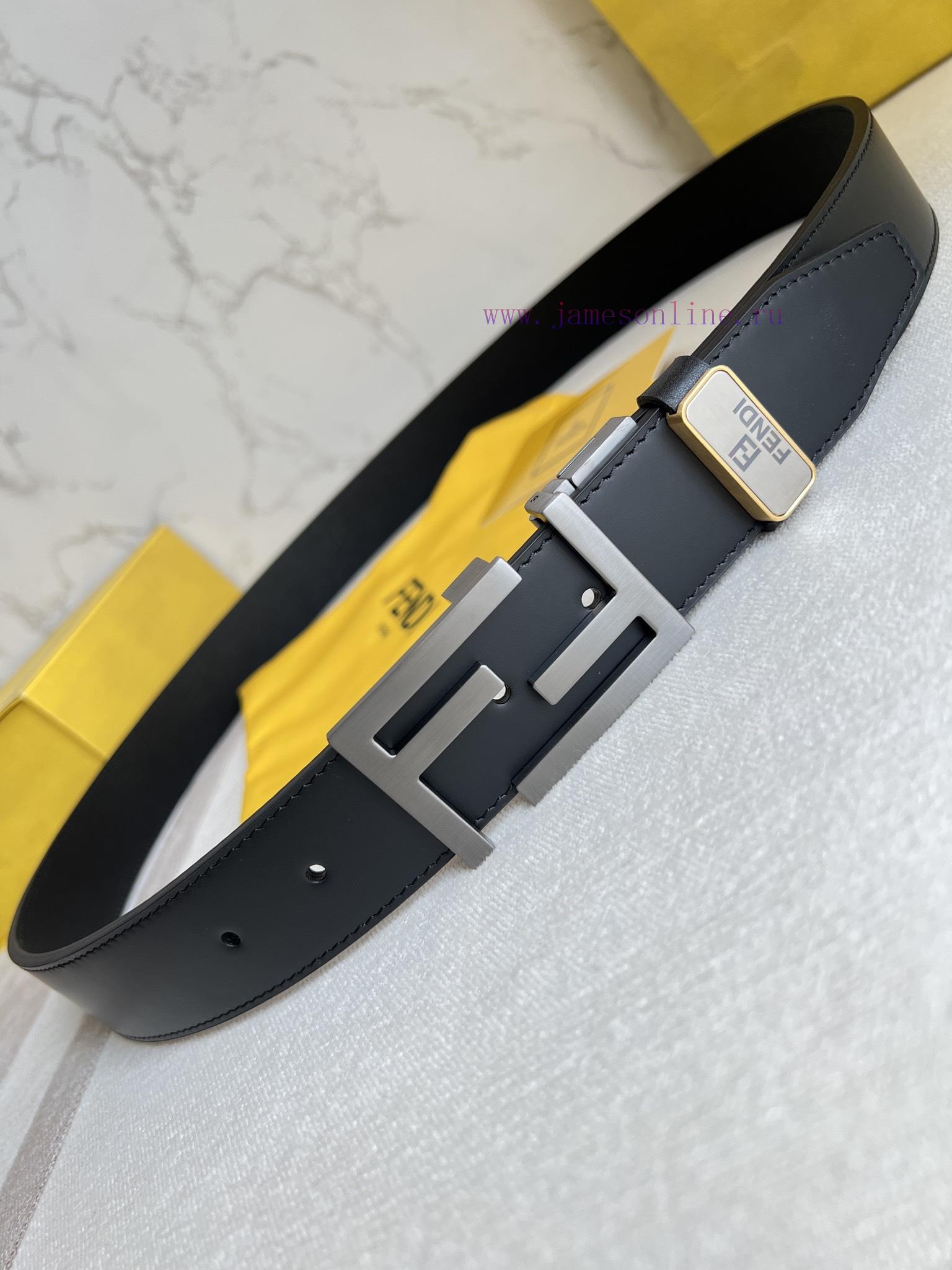 Fendi FENDI ️ Belt and beltBuckle, original classic pure copper boutique rotating buckle, ph tegk56ab - Image 4