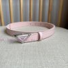 PRADA's belt design is simple yet exquisite. The metal buckle presents the iconic triangular fcbb8idn