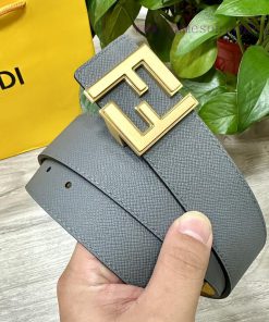 FENDL 40MM wide double-sided original calf leather with a single ruthenium palladium plated xsoba4fb