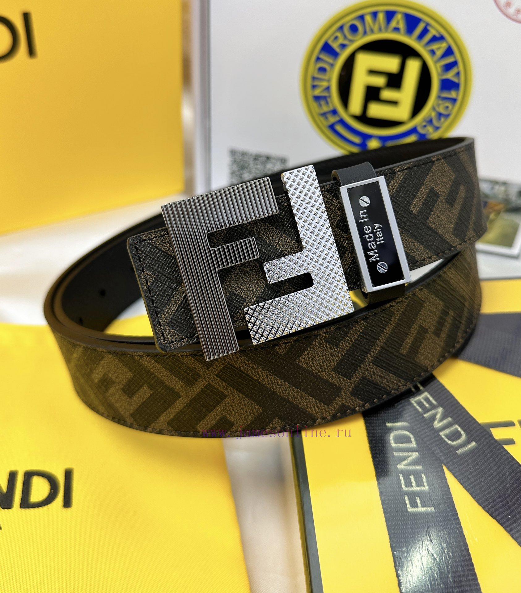 Belt FENDI Fendi ReproductionThe waistband is made of 100% top layer cowhide, ensuring a dou l8uygner - Image 4