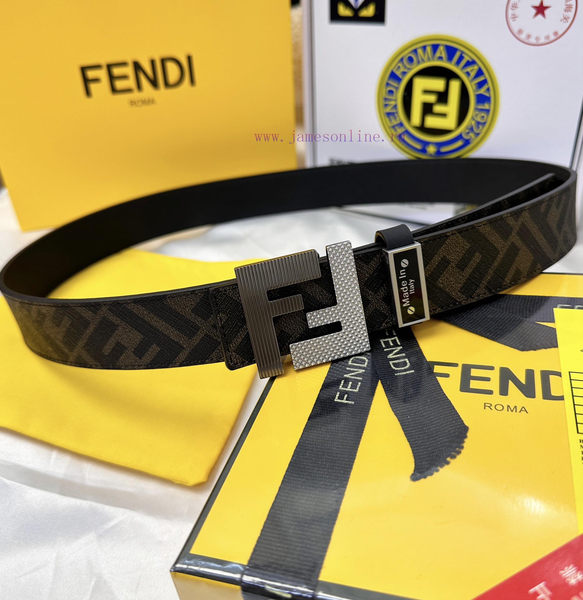 Belt FENDI Fendi ReproductionThe waistband is made of 100% top layer cowhide, ensuring a dou by11f3ld - Image 5