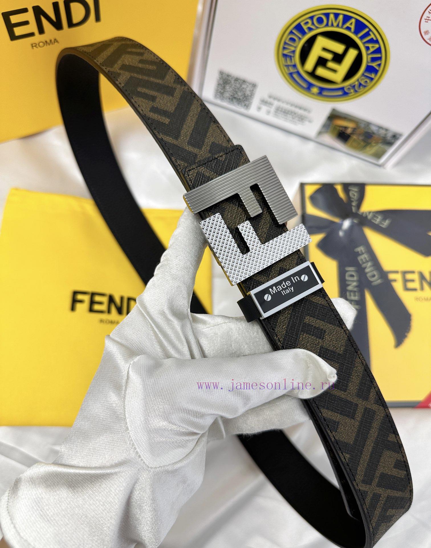 Belt FENDI Fendi ReproductionThe waistband is made of 100% top layer cowhide, ensuring a dou l8uygner - Image 6