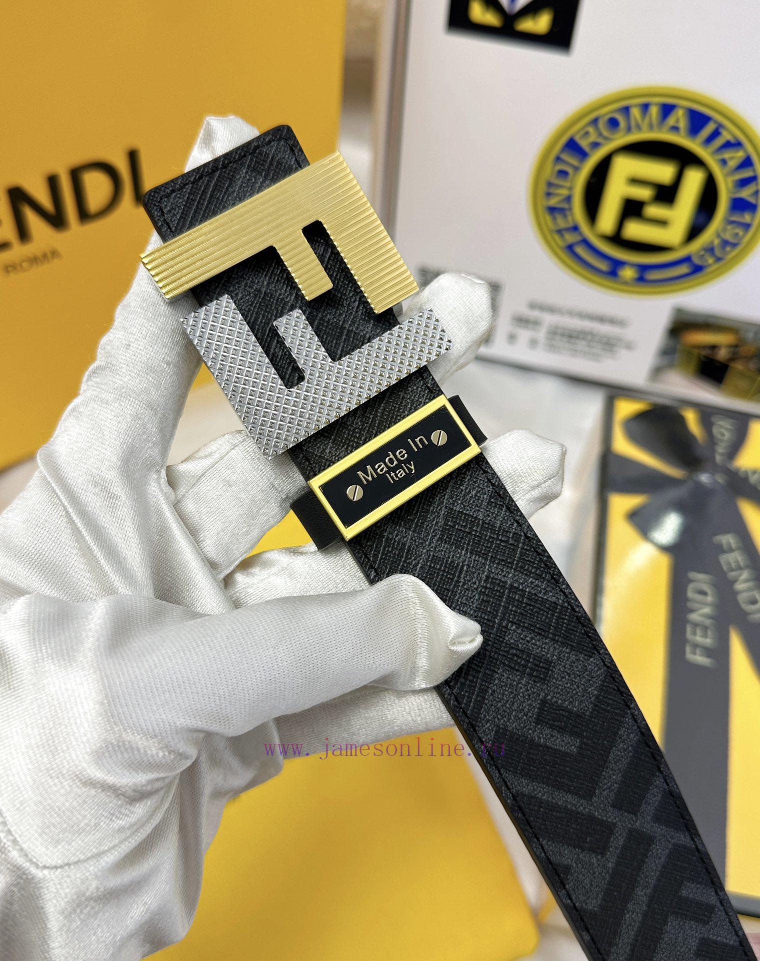 Belt FENDI Fendi ReproductionThe waistband is made of 100% top layer cowhide, ensuring a dou by11f3ld - Image 10
