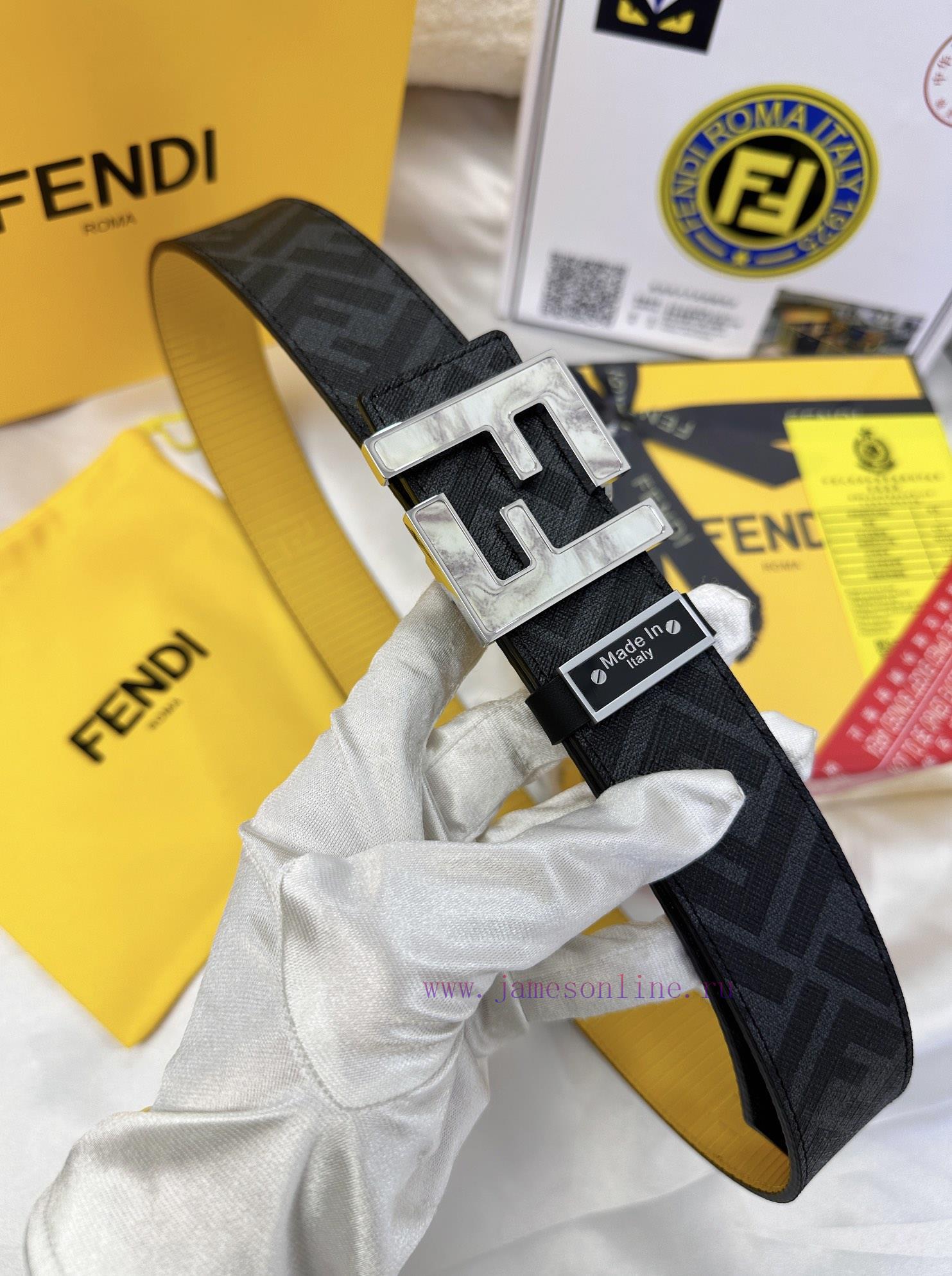 Belt FENDI Fendi ReproductionThe waistband is made of 100% cowhide, ensuring genuine leather 97yyqt5j - Image 6