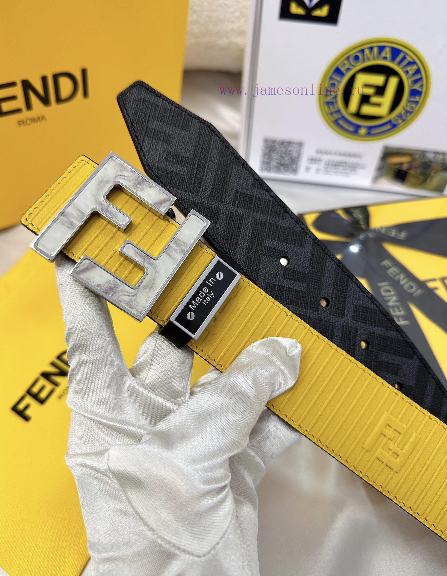 Belt FENDI Fendi ReproductionThe waistband is made of 100% cowhide, ensuring genuine leather 6xaa1t1r - Image 8
