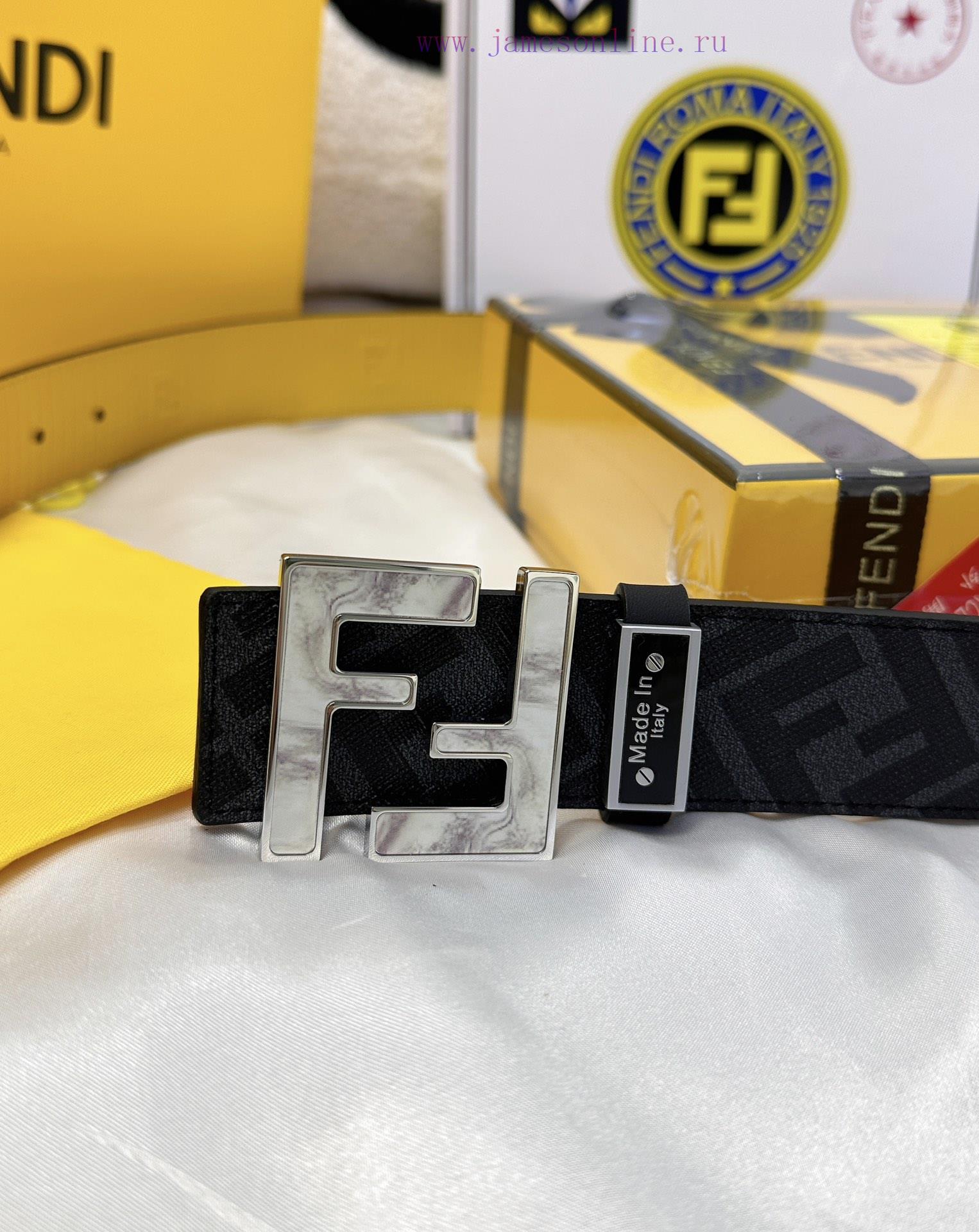 Belt FENDI Fendi ReproductionThe waistband is made of 100% cowhide, ensuring genuine leather 97yyqt5j - Image 8