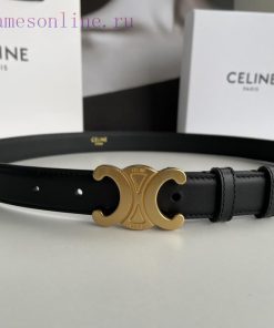 CELINE Triumphal Arch logo gold buckle trendy belt, the secret weapon for wearing a good fig l2x7qm8v