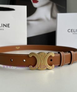 CELINE Triumphal Arch logo gold buckle trendy belt, the secret weapon for wearing a good fig rr33xm5p