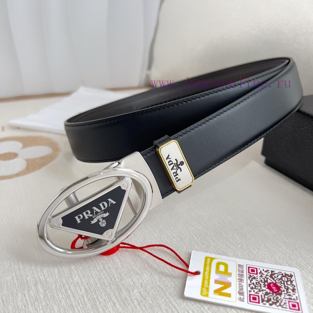 Prada PRADA Belt Automatic BeltAutomatic belt, classic pure steel material automatic buckle, dqfw3kuv