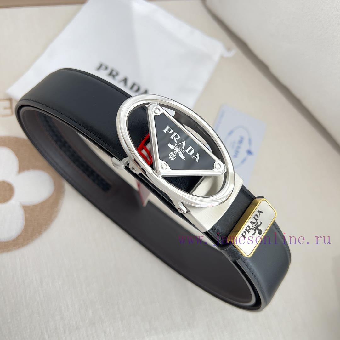 Prada PRADA Belt Automatic BeltAutomatic belt, classic pure steel material automatic buckle, dqfw3kuv - Image 4