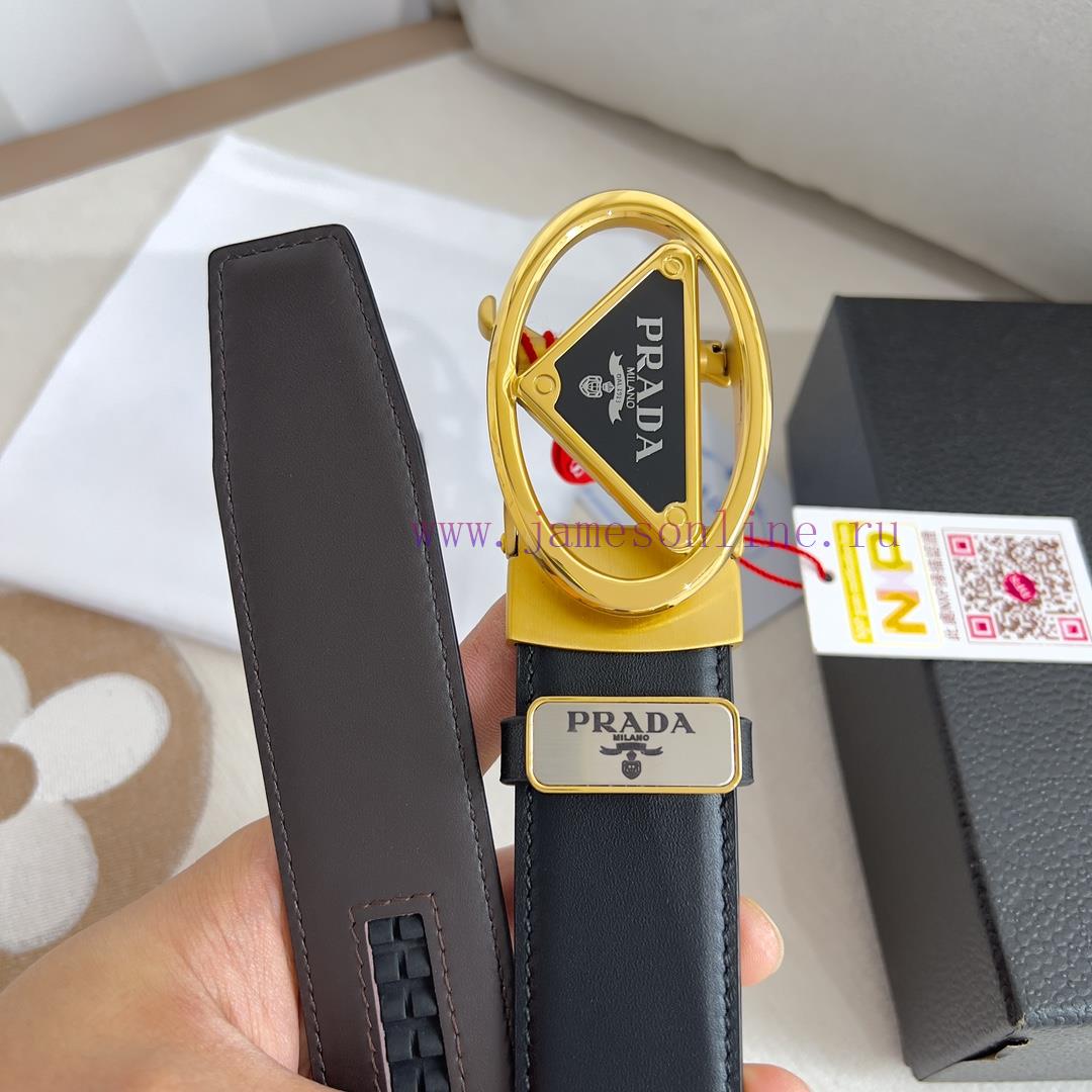 Prada PRADA Belt Automatic BeltAutomatic belt, classic pure steel material automatic buckle, dqfw3kuv - Image 9